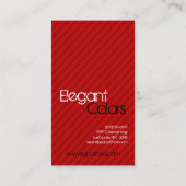 赤ストライプ色メイクアップアーティストパレット名刺 名刺 (裏面)