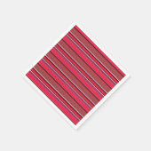 赤ストライプ色 スタンダードカクテルナプキン (角)