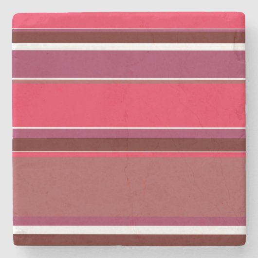 赤ストライプ色 ストーンコースター (正面)