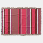 赤ストライプ色 スローブランケット (正面)