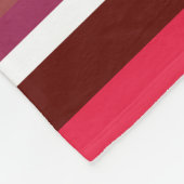 赤ストライプ色 フリースブランケット (角)