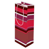 赤ストライプ色 ワインギフトバッグ (正面アングル)