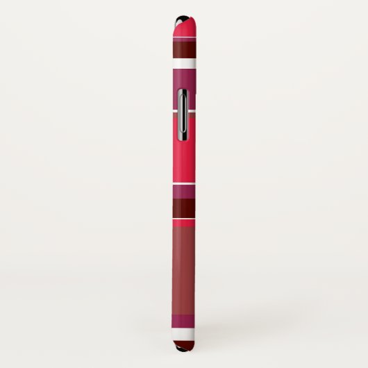 赤ストライプ色 Case-Mate iPhoneケース (裏面/右)