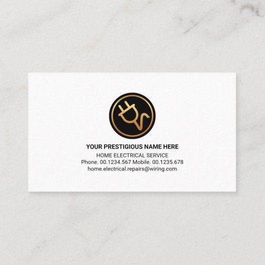 赤ストライプ電器電球配線 名刺 (裏面)