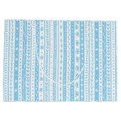 赤ストライプ青と白のフローラ ラージペーパーバッグ (裏面)