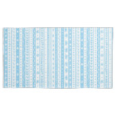 赤ストライプ青と白のフローラ 枕カバー (正面左)