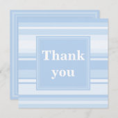 赤ストライプ青シンプルエレガント感謝してい君 サンキューカード (正面/裏面)