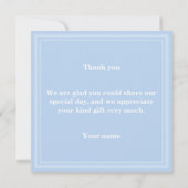 赤ストライプ青シンプルエレガント感謝してい君 サンキューカード (裏面)