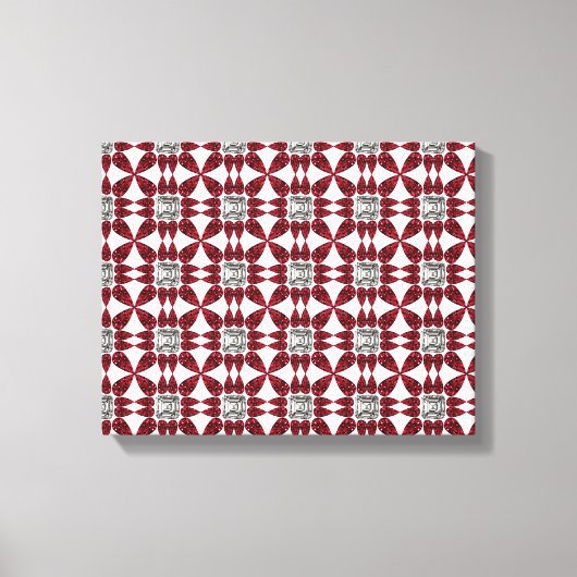 赤スパイダーモチーフ キャンバスプリント (正面)