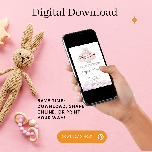 赤スペインのちゃんシャワーベアテーマクラウドギフトレジストリ 招待状