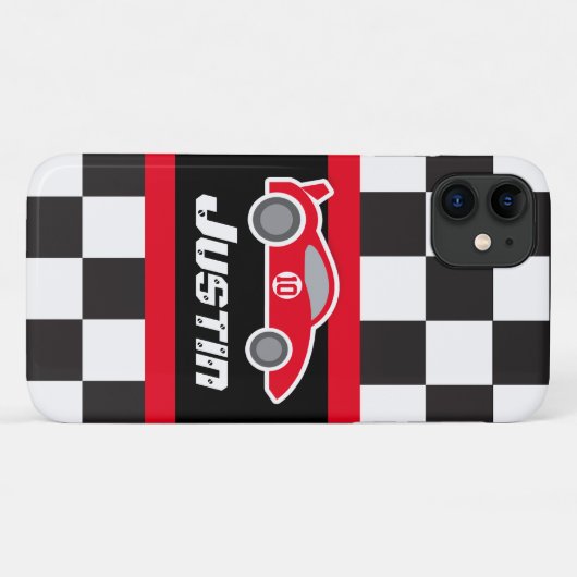 赤スポーツカーオートスポーツケースという名前の子供 Case-Mate iPhoneケース (裏面(横))