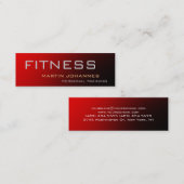 赤スリムユニークパーソナルトレーナー名刺 スキニー名刺 (正面/裏面)