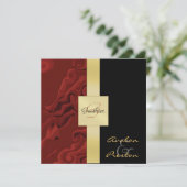 赤スワールモノグラムフォーマル結婚式招待状 招待状 (スタンド正面)