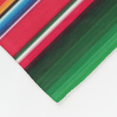 赤セラペサルティーヨ・伝統的メキシコ毛布 フリースブランケット (角)