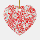 赤セラミックハート セラミックオーナメント (裏面)