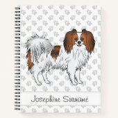 赤セーブルファレーヌカートゥーン犬と文字と肉付き ノートブック (正面)