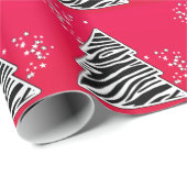 赤ゼブラクリスマスツリー ラッピングペーパー (ロールコーナー)