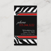 赤ゼブラ印刷名刺 名刺 (裏面)