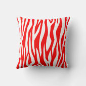 赤ゼブラ印刷(カスタム文字) クッション (裏面)