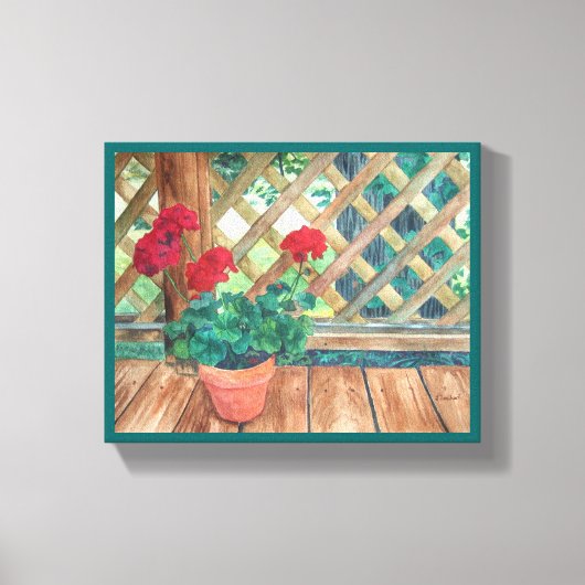 赤ゼラニウム キャンバスプリント (正面)