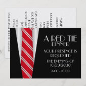 赤タイのディナー 招待状 (正面/裏面)