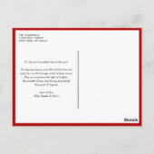 赤タイポグラフィメリークリスマストリップコラージュ ポストカード (裏面)