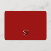 赤タイポグラフィ曲線結婚詳細 エンクロージャーカード (裏面)