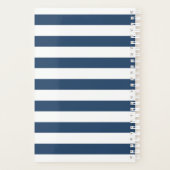 赤タコモダンビーチ白ネイビーブルーストライプの プランナー手帳 (裏面)