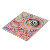 赤タコヴィンテージマップコンパス タイル (側面)