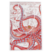 赤タコヴィンテージマップ白 ミディアムペーパーバッグ (正面)