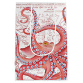 赤タコヴィンテージマップ白 ミディアムペーパーバッグ (裏面)