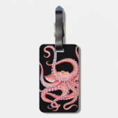 赤タコ水（黒） ラゲッジタグ (裏面縦)