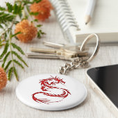 赤タトゥー・ドラゴン キーホルダー (側面)