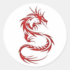 赤タトゥー・ドラゴン ラウンドシール