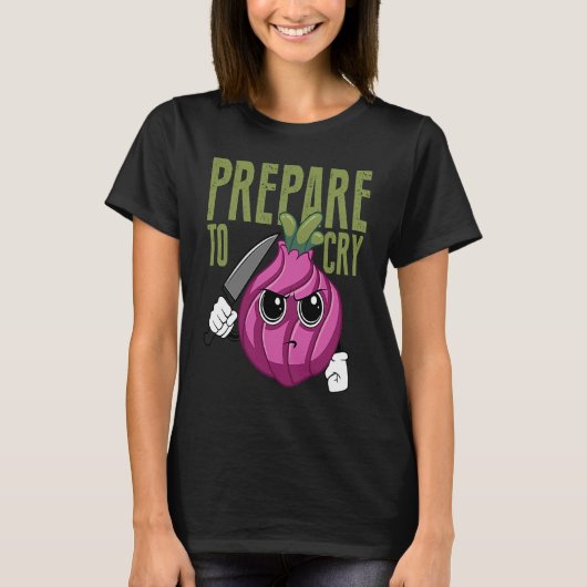赤タマネギ野菜食品パンビーガン Tシャツ (正面)
