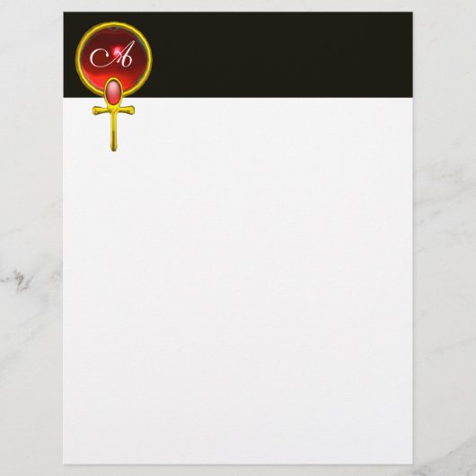 赤タリスマン・モノグラム鮮やかな黒い黄色 (正面)