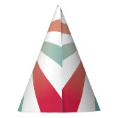 赤ターコイズブルー ヴィンテージ サーカス カーニバル 誕生日 パーティーハット (裏面)