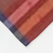 赤タータンチェックの格子模様とホワイトパインツリーシルエット フリースブランケット (角)