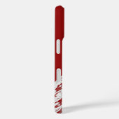 赤タータンチェックの格子縞とレース Case-Mate iPhoneケース (裏面 / 右)