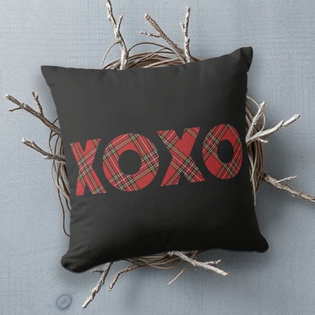 赤タータンチェッククリスマスパターン アウトドアクッション (クリエイターアップロード済み)