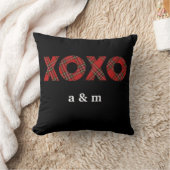 赤タータンチェッククリスマスパターン クッション (ブランケット)