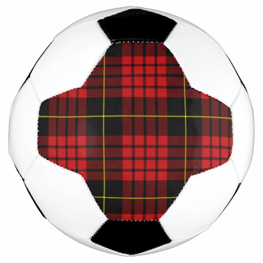 赤タータンチェックサッカーボール サッカーボール (正面)
