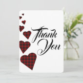 赤タータンチェックサンキューカード サンキューカード (スタンド正面)