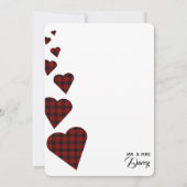 赤タータンチェックサンキューカード サンキューカード (裏面)