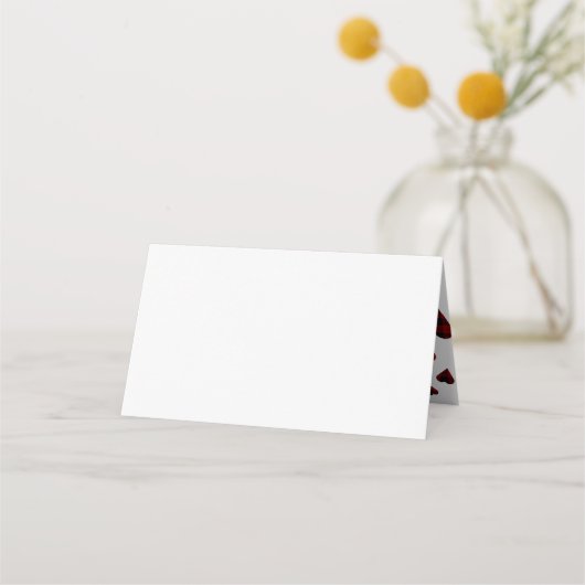 赤タータンチェック表座席表又は護送カード プレイスカード (裏面)