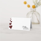 赤タータンチェック表座席表又は護送カード プレイスカード (正面)