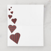 赤タータンチェック表座席表又は護送カード プレイスカード (内部開封)