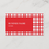 赤タータンチェック 名刺 (裏面)