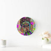 赤ダシュント ラウンド壁時計 (ホーム)