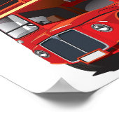 赤ダブルデッカーバスポスター ポスター (角)